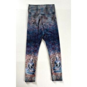 Evolution and Creation Yoga Buddha Leggings Stretch Activewear Pants, Size S